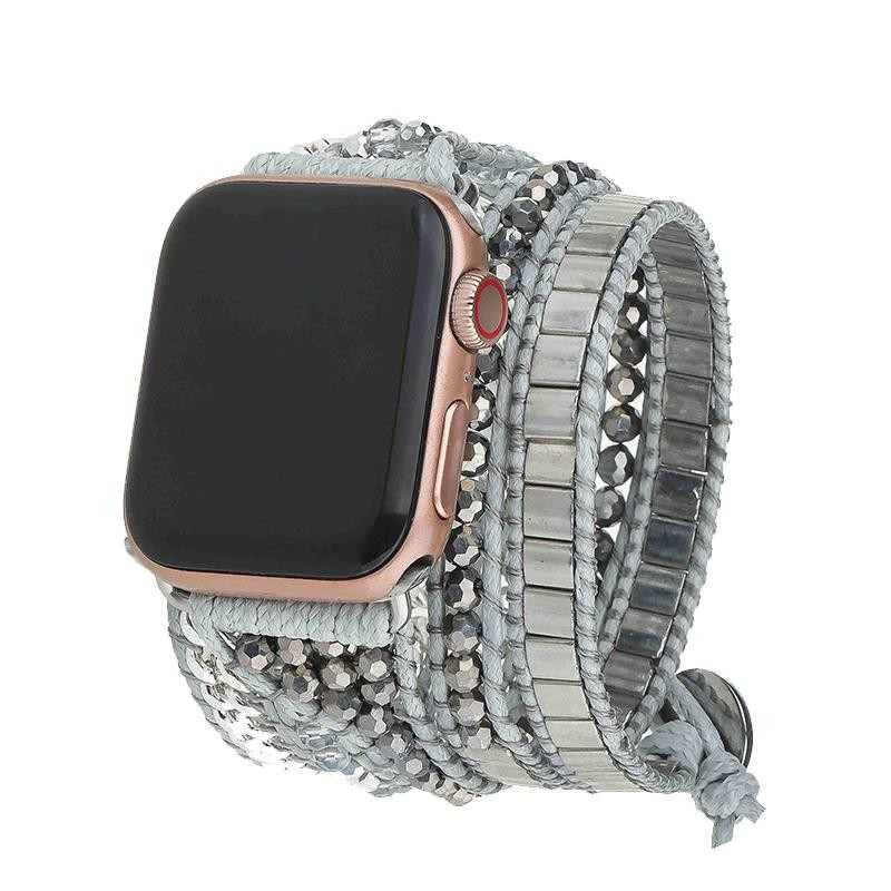 Silver Tila Beads Apple Watch Strap | Victoria Emerson