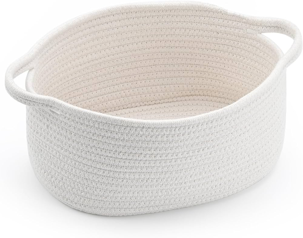 Cute Woven Easter Basket with Handle, Baskets for Gifts Empty, Present Containers for Raffle Baby... | Amazon (US)