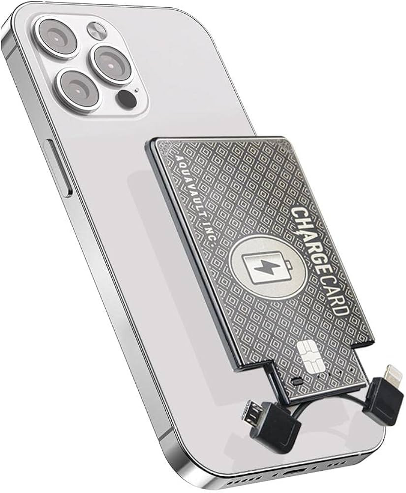 ChargeCard Portable Phone Charger & Power Bank – Fast Charging and Compact – Interchangeable ... | Amazon (US)