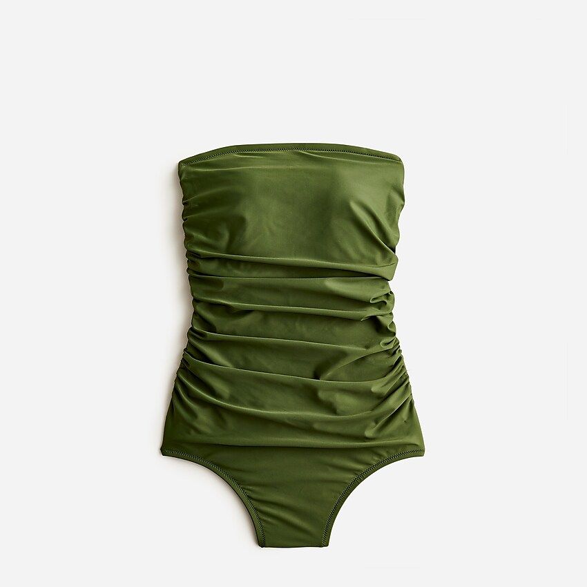 Ruched bandeau one-piece | J.Crew US
