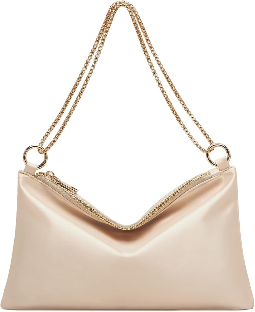 oscaurt Women's Evening Handbag Satin Shoulder Bag Purse for Prom Engagement Cocktail Party Weddi... | Amazon (US)