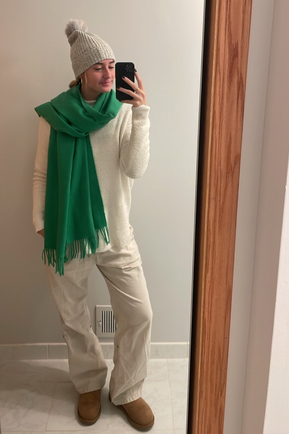 Top: large for oversized look
Bottom: medium (thrifted)