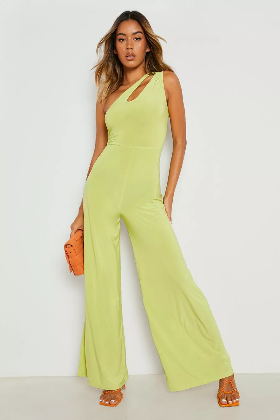 One Shoulder Wide Leg Jumpsuit | Boohoo.com (US & CA)