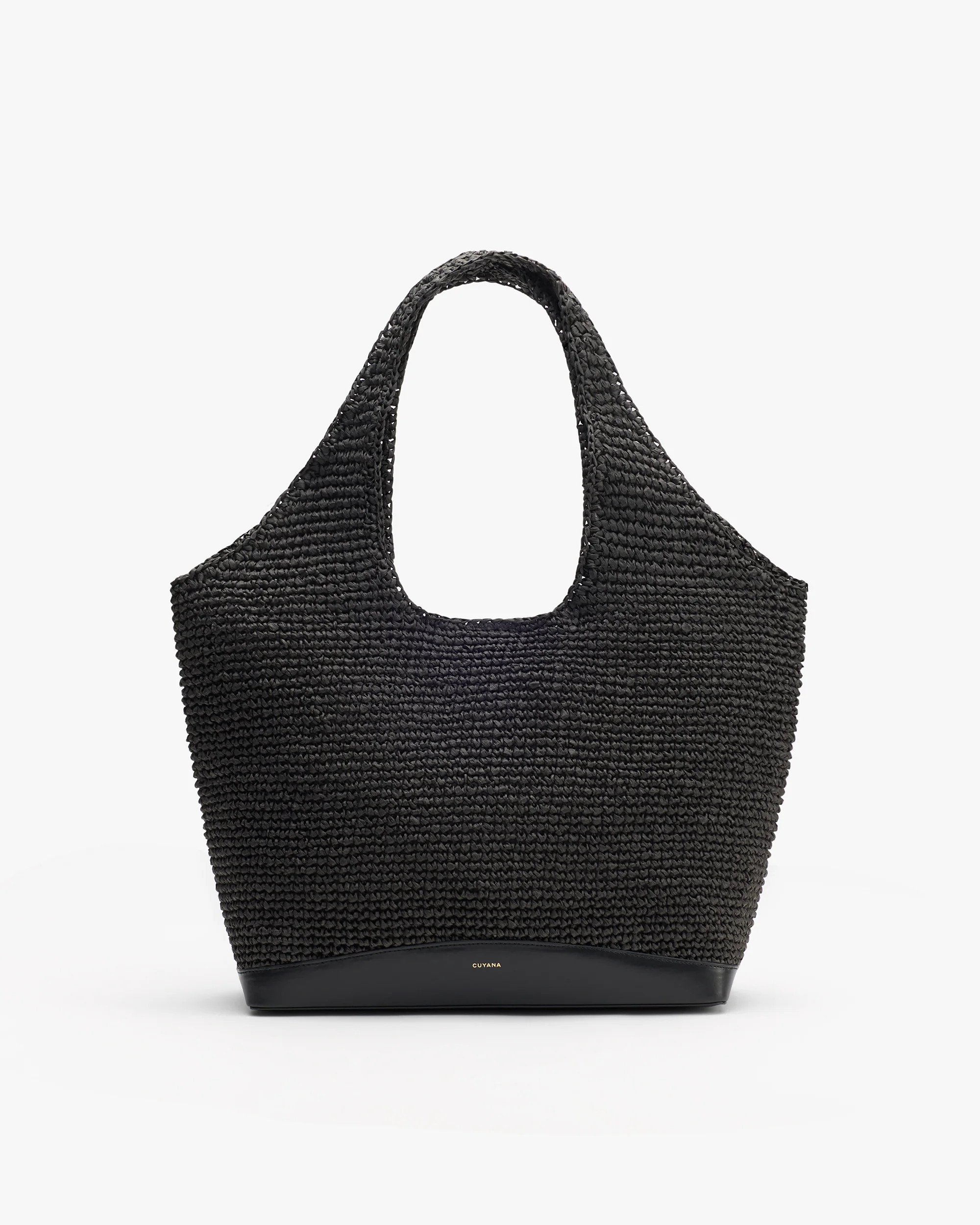 Women's Raffia Tote Bag in Black | Size: Large | Paper Raffia by Cuyana | Cuyana