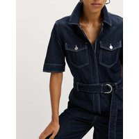 M&S Denim Belted Wide Leg Utility Jumpsuit Denim | Marks & Spencer (UK)