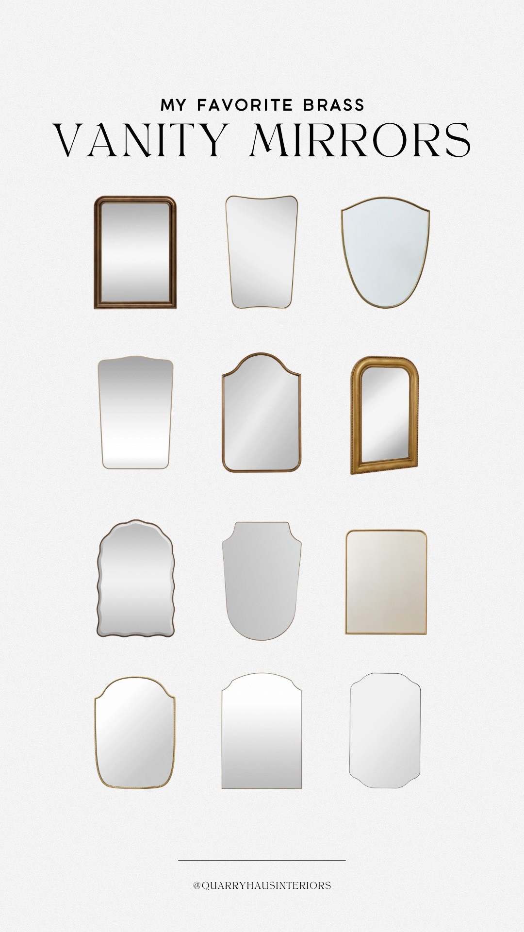 My favorite brass / gold wall mirrors for bathroom vanities ✨ make sure to measure your own space before ordering! 

#LTKHome