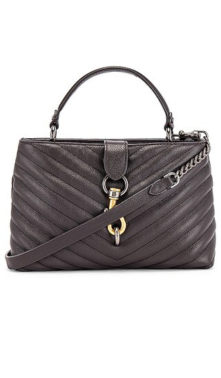 Edie Top Handle Satchel Bag in Graphite | Revolve Clothing (Global)
