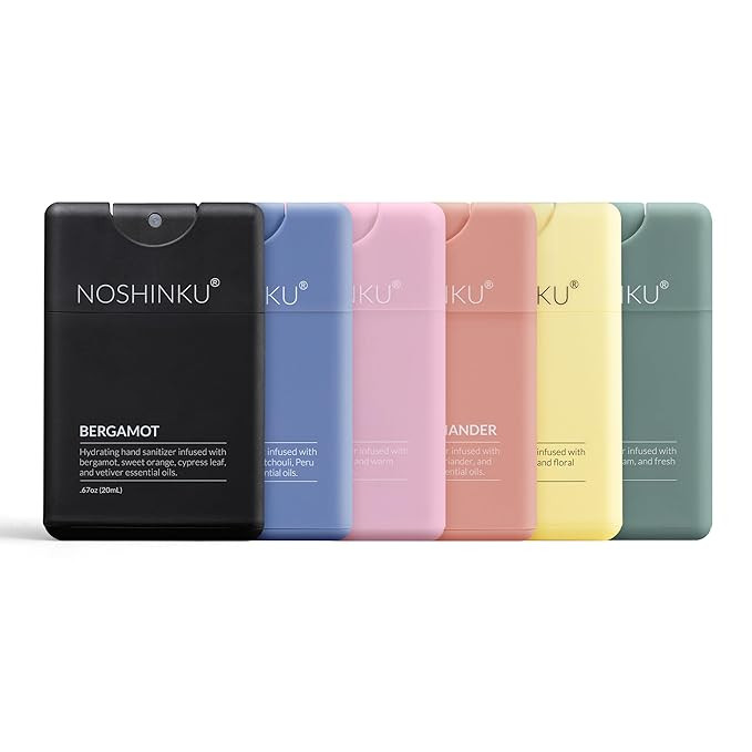 Noshinku - Refillable Hand Sanitizer Discovery 6-Pack, Travel Size Spray with Hydrating Botanical... | Amazon (US)