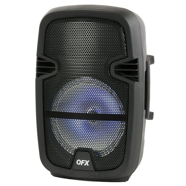 QFX PBX-8074 8-in Portable Party Bluetooth Loudspeaker with Microphone & Remote - Walmart.com | Walmart (US)