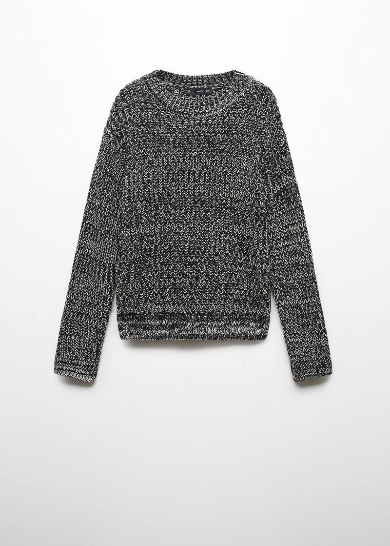 Mottled round-neck sweater -  Women | Mango United Kingdom | MANGO (UK)
