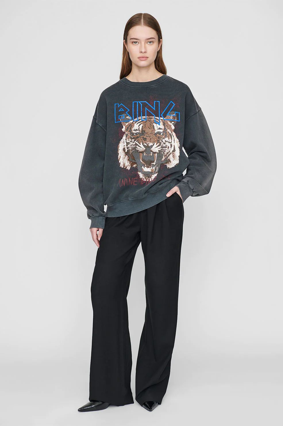 Tiger Sweatshirt - Black | Anine Bing
