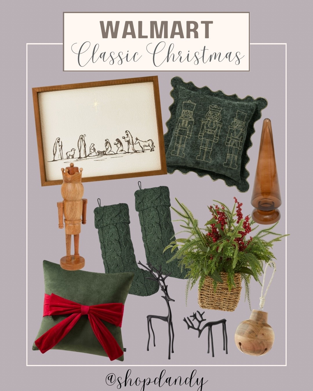 Classic Christmas home decor from Walmart! Neutrals, deep green and red, never go out of style. These prices are amazing!

Walmart home, Christmas tree, Christmas decor, home decor