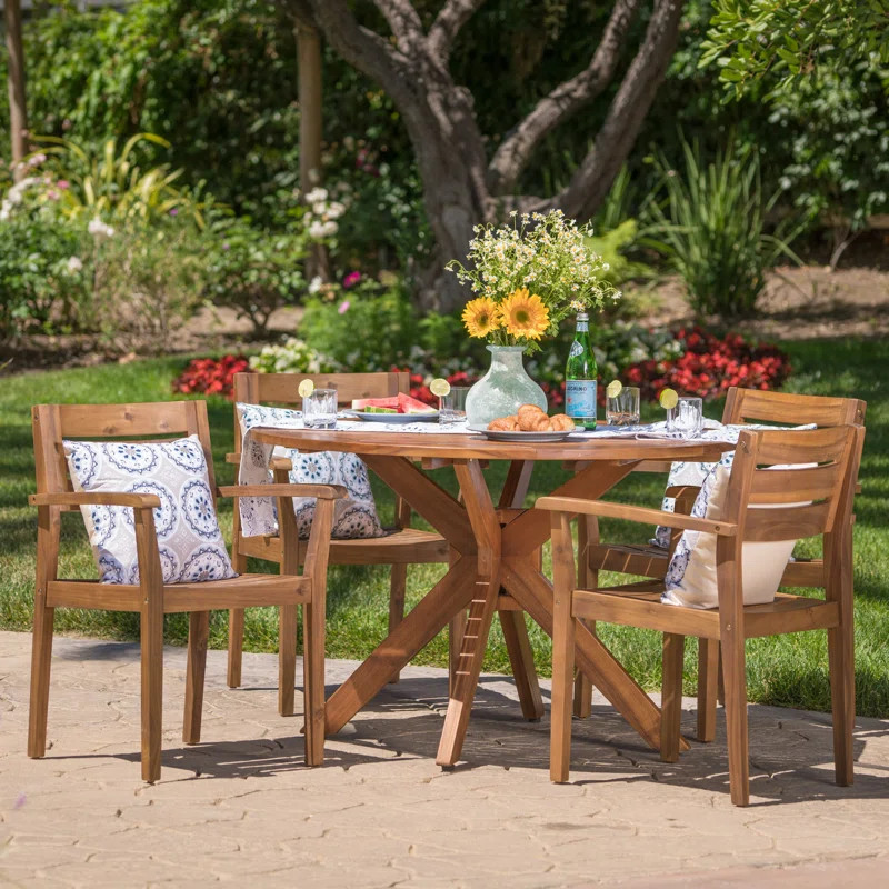 Union Rustic Renaud Round 4 - Person 47.25'' Long Dining Set & Reviews | Wayfair | Wayfair North America