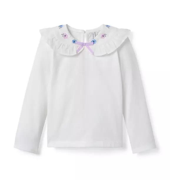 Embroidered Collar Top | Janie and Jack