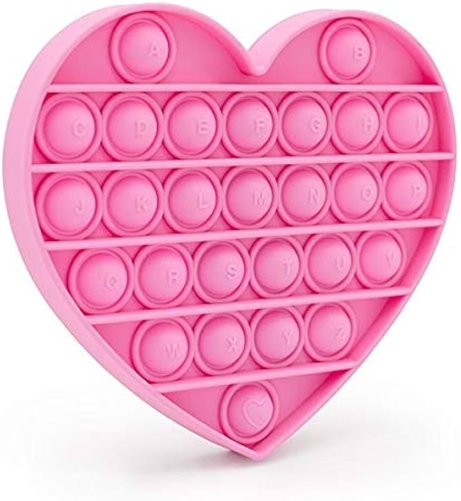 Christmas Gifts for Girls Pink Heart Pop Bubble Fidget Xmas Gift Sensory Toy with Alphabets Kids ... | Amazon (US)