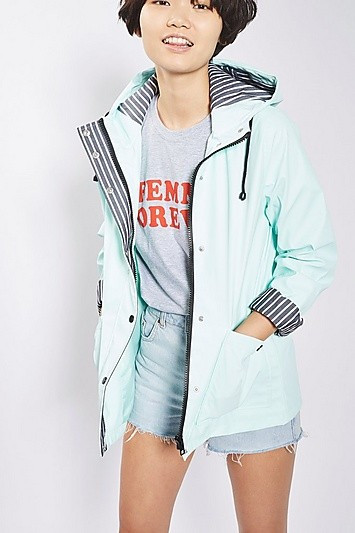 PETITE Rain Mac - Mint | Topshop US