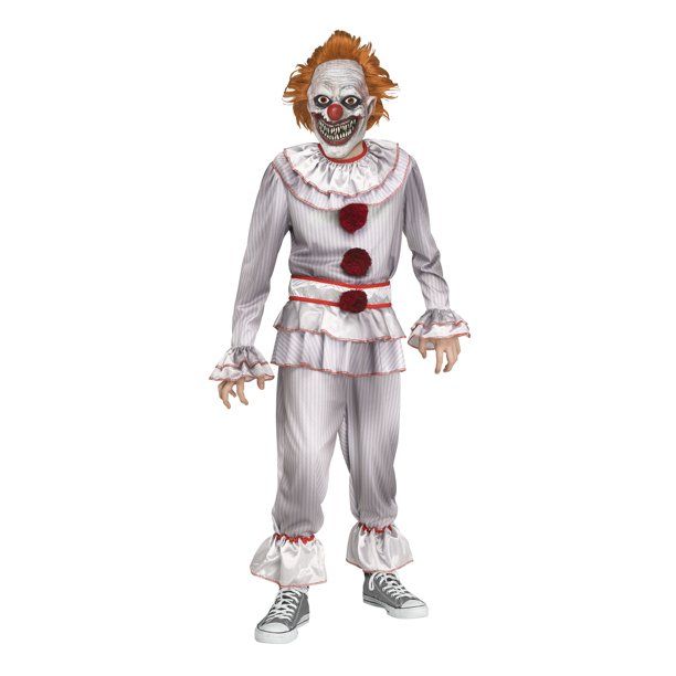Fun World Inc. Twisted Clown Halloween Scary Costume Male, Child 4-10, Gray - Walmart.com | Walmart (US)