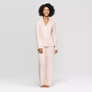 Women's Beautifully Soft Notch Collar Pant Pajama Set - Stars Above™ | Target