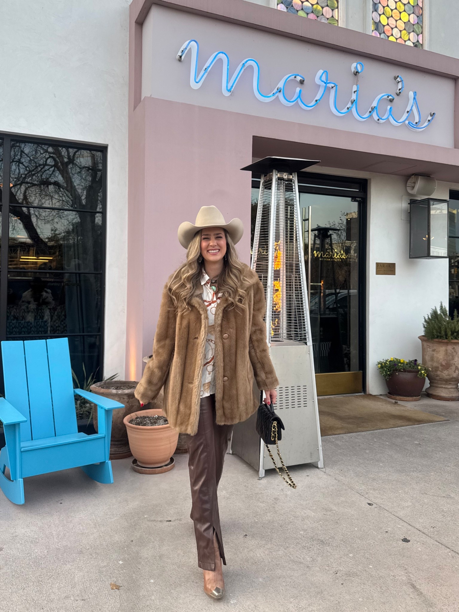 Happy Rodeo season Fort Worth!! Linking all similar things to this outfit bc I’ve had it all for years!! Linked pretty furs and similar brown leather pants🤎🤎🤎

#LTKootd #LTKSeasonal #LTKFindsUnder50