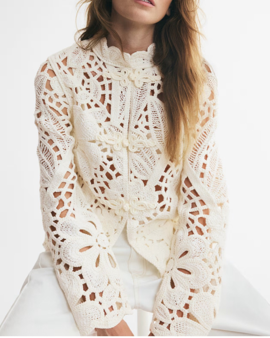 Crochet cardigan with frog clasps

#LTKSeasonal