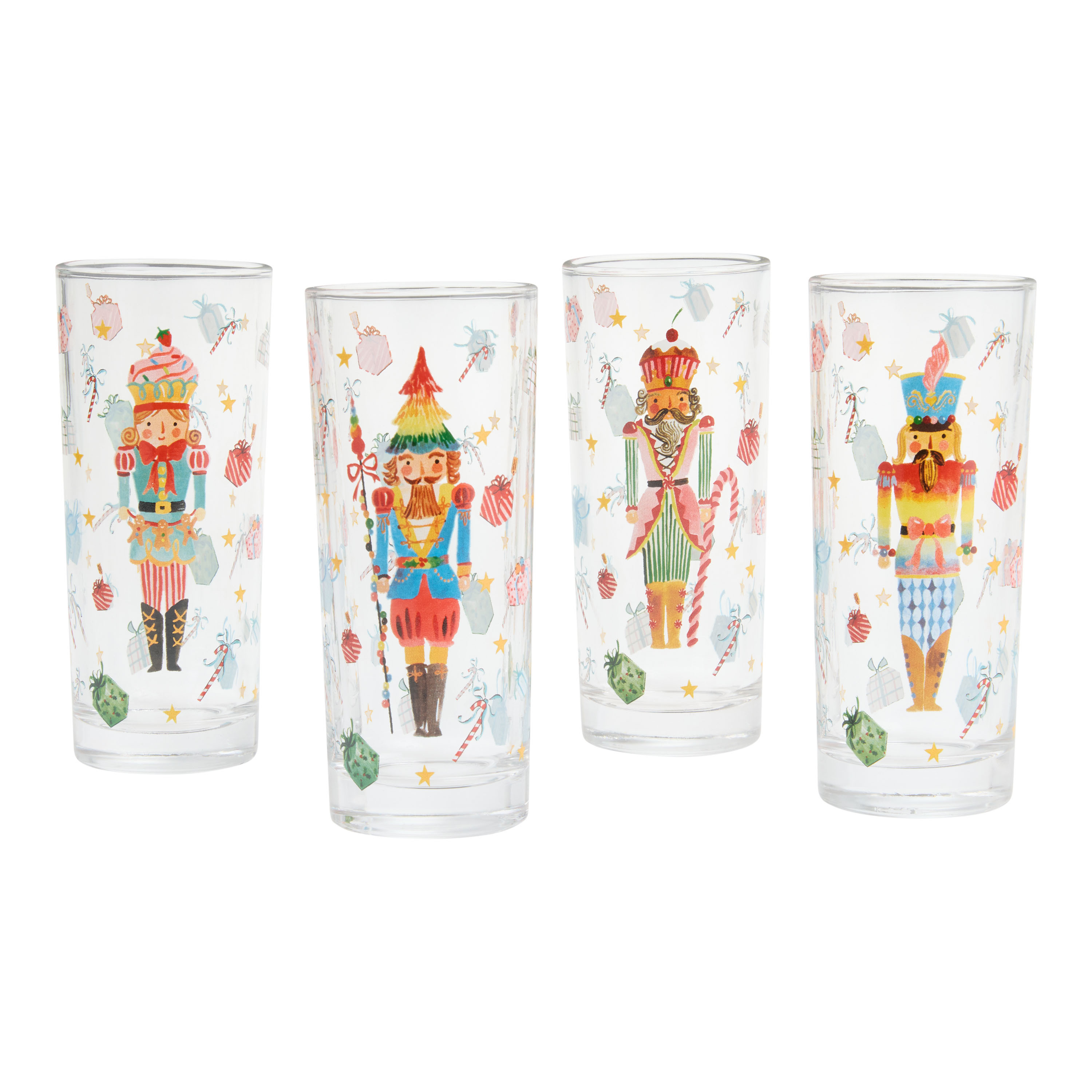 Jingle Mingle Nutcracker Juice Glass 4 Pack | World Market