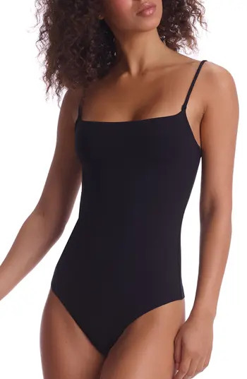 Commando Stretch Neoprene Camisole Thong Bodysuit in Black at Nordstrom Rack, Size Large | Nordstrom Rack