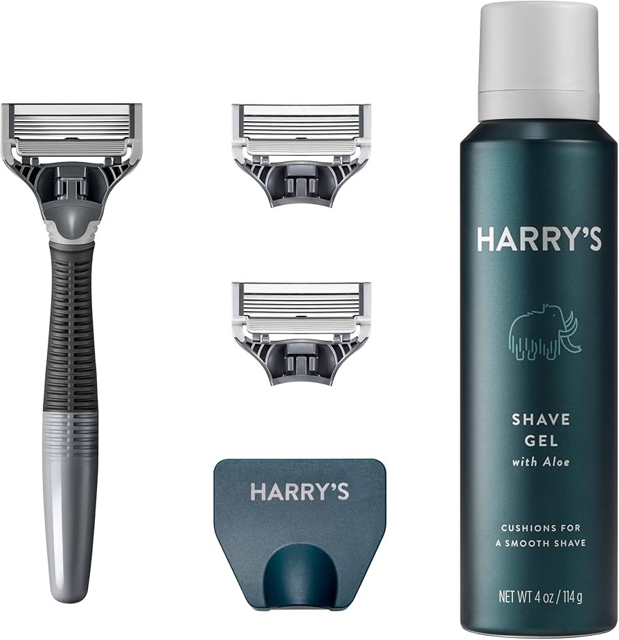 Harry's Razors for Men - Shaving Kit includes a Mens Razor Handle, 3 Blade Refills, Travel Cover,... | Amazon (US)