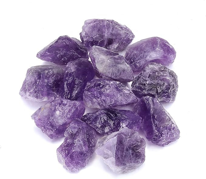 CrystalTears Amethyst Crystal Rough Stones Bulk Natural Raw Quartz Healing Crystals Gemstones for... | Amazon (UK)