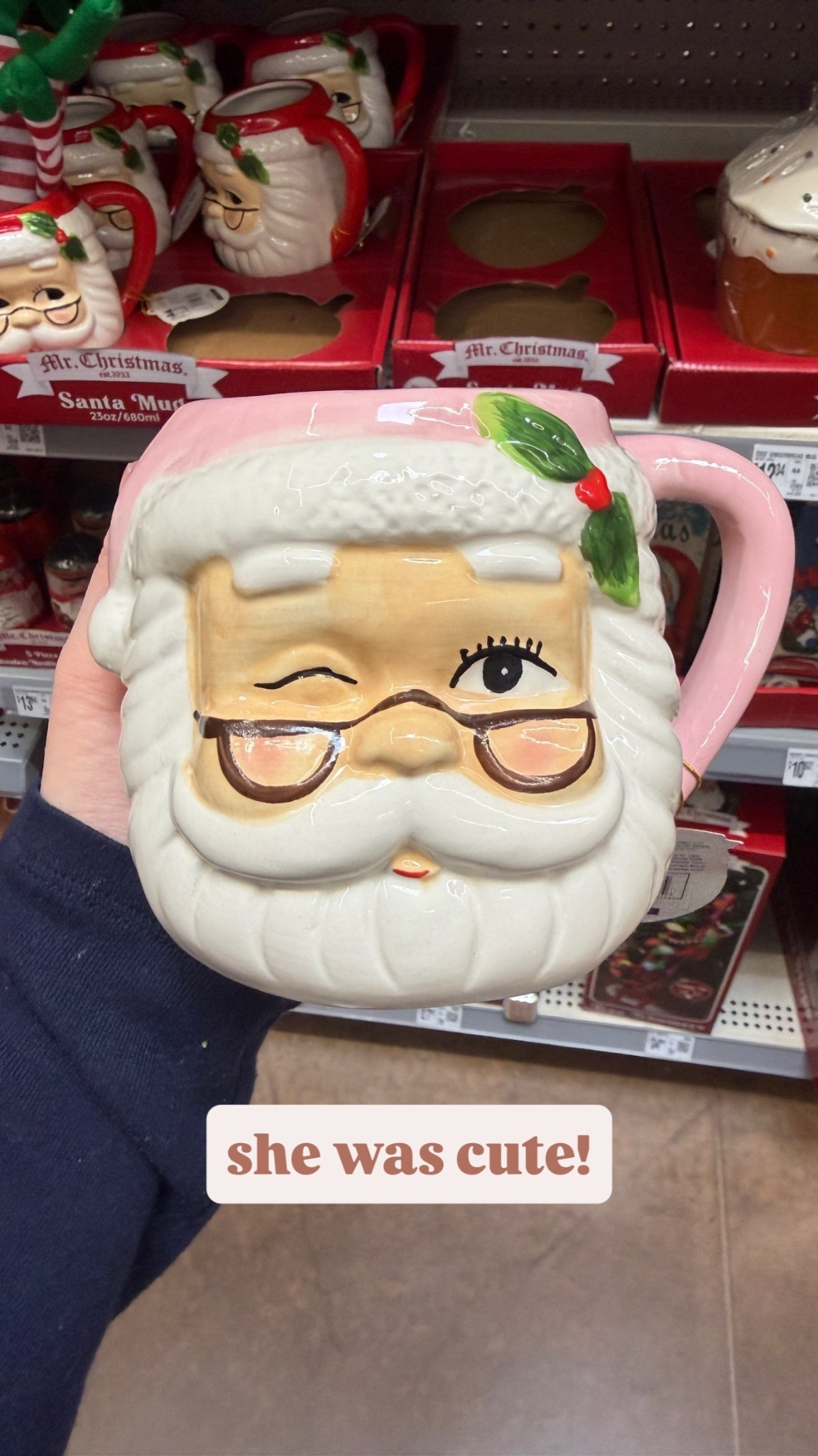 I went to Walmart so you didn’t have to! This 23 ounce Santa mug was precious and the last one there! Christmas holiday home, decor, Santa mug, pink

#LTKHoliday #LTKCyberWeek #LTKGiftGuide
