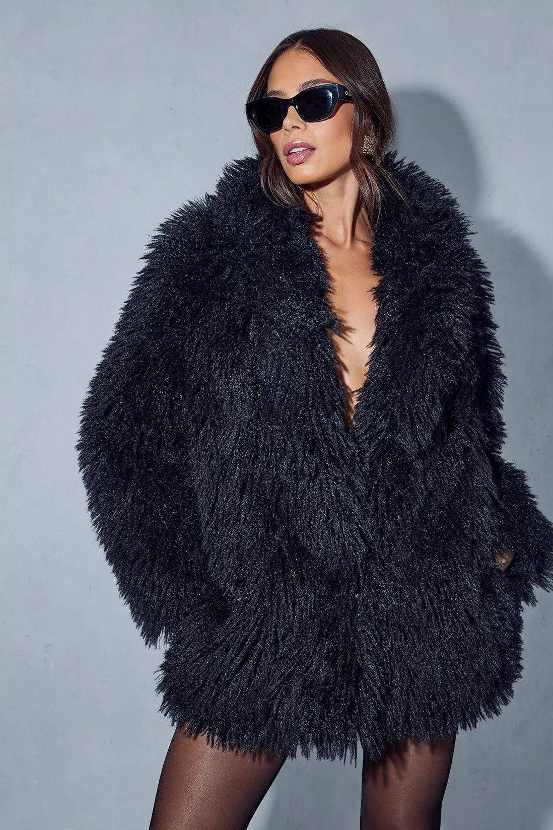 Jackets & Coats | Premium Mongolian Faux Fur Coat | MissPap | Debenhams UK