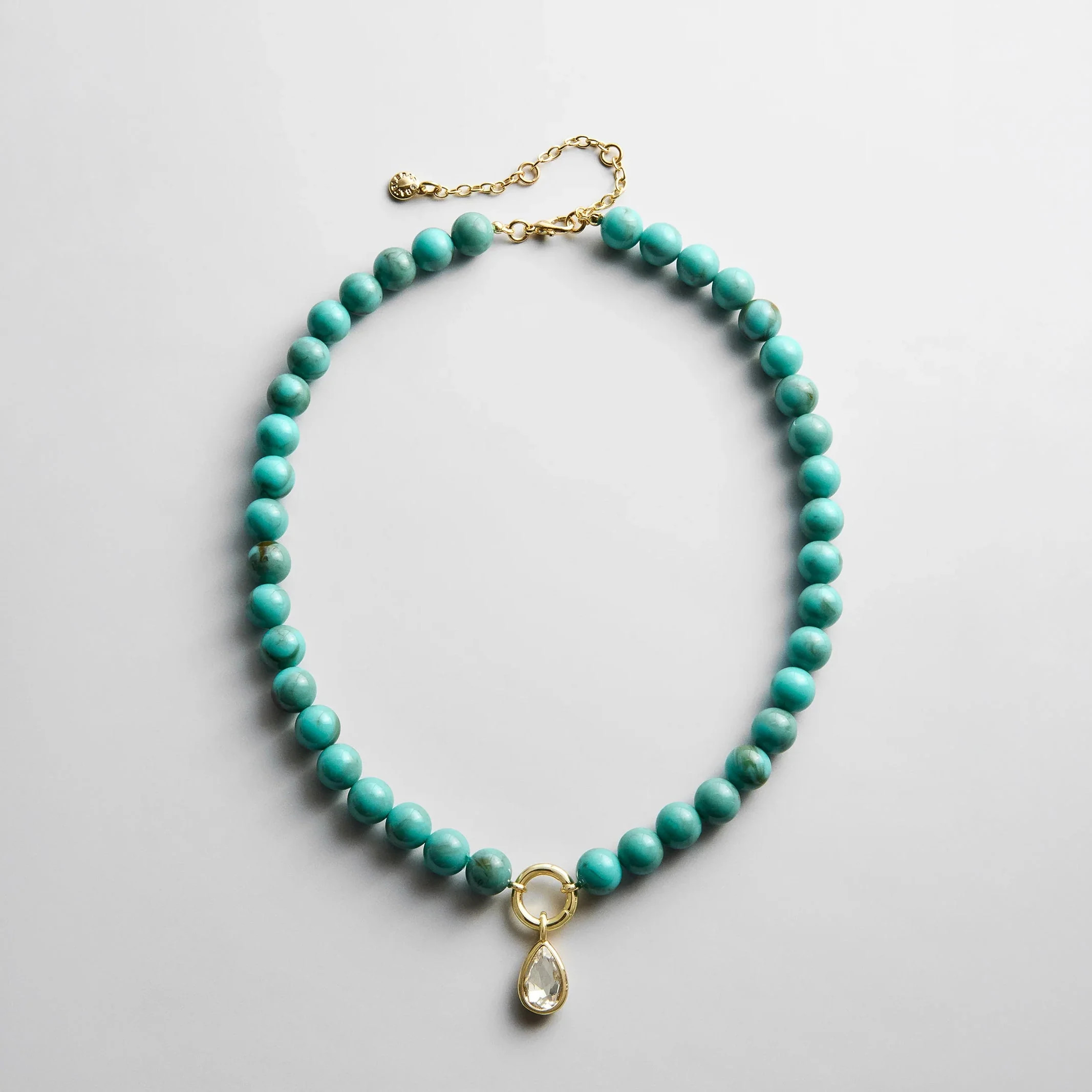 Janette Beaded Ring Necklace - Turquoise Bead | BaubleBar