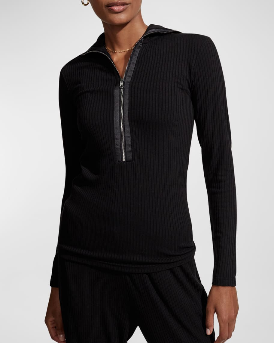 Varley Luella Fitted Half-Zip Top | Neiman Marcus