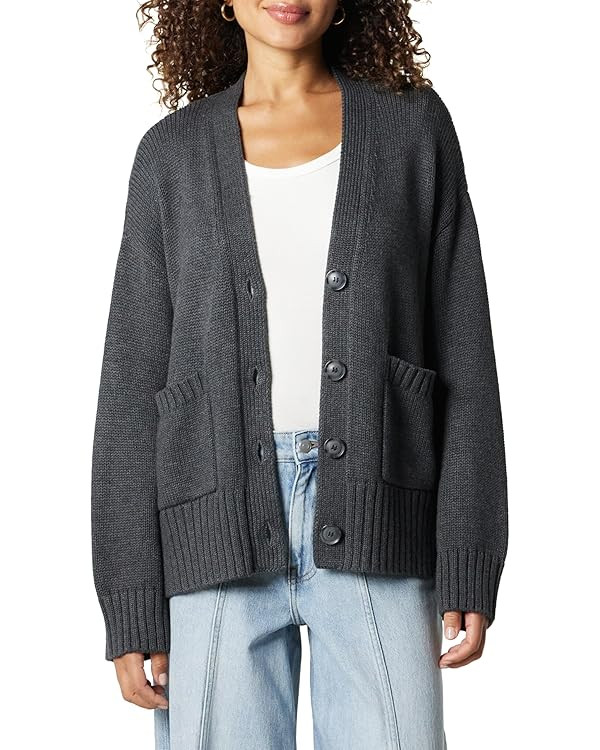 The Drop Women's Brigitte Cotton Blend Chunky Cardigan | Amazon (US)