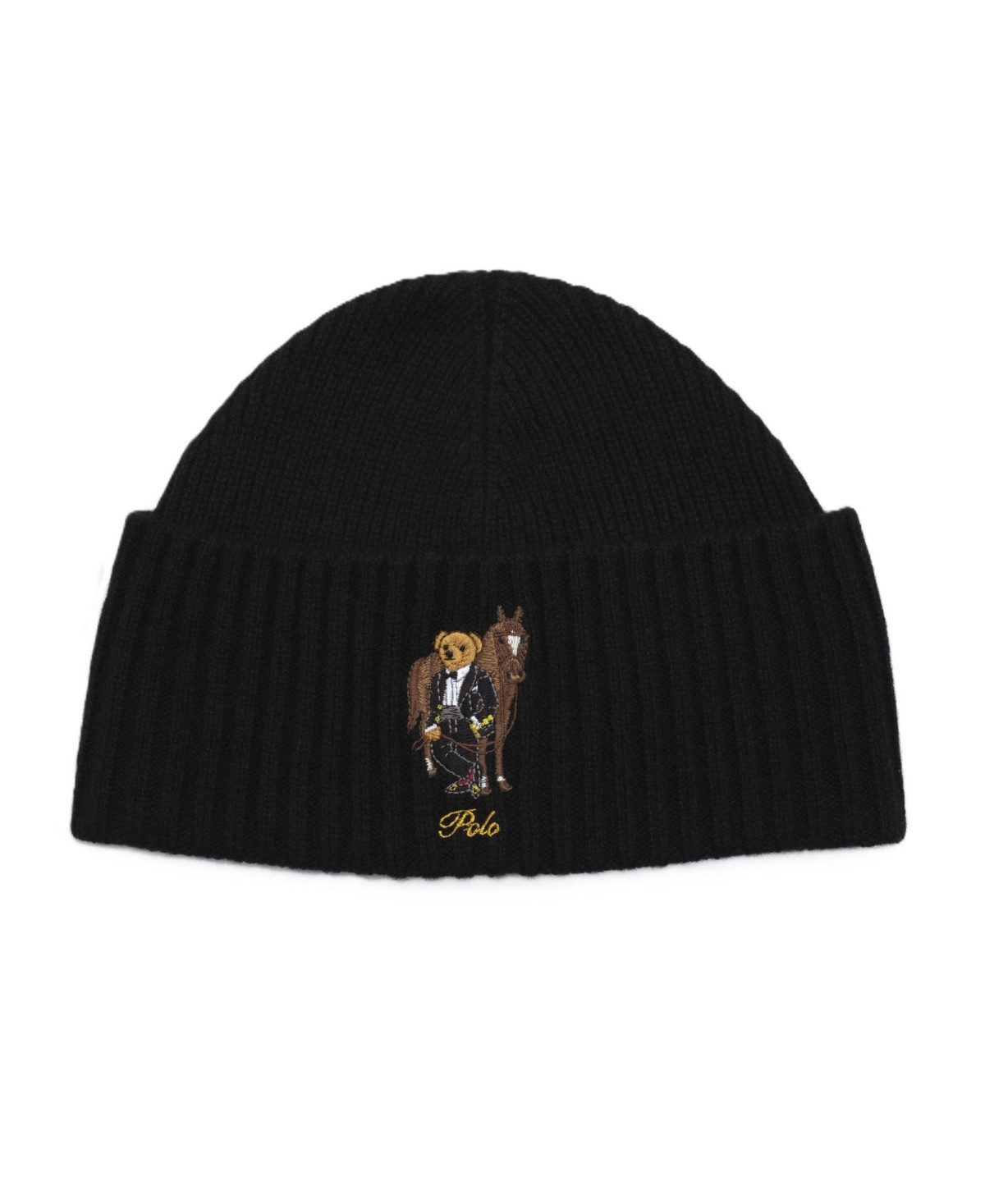 Polo Ralph Lauren Men's Lunar New Year Bear Ribbed Cuff Beanie - Black | Macy's