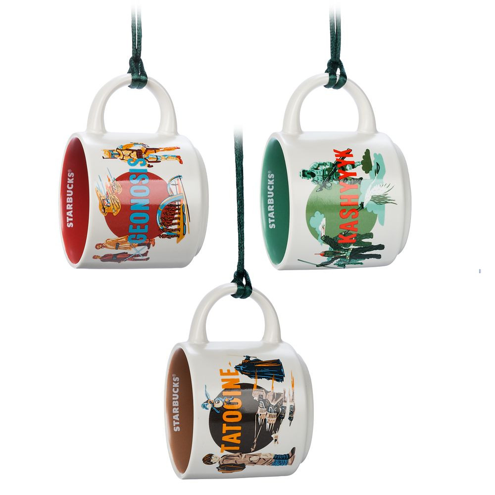 Tatooine, Kashyyyk and Geonosis Starbucks® Mug Ornament Set – Discovery Series – Star Wars | Disney Store