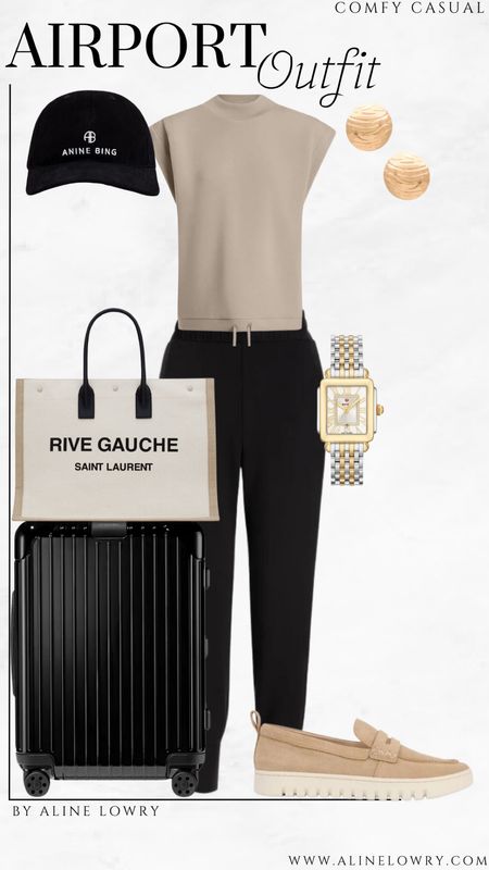 Airport outfit idea - casual chic travel outfit for long flights 

#LTKU #LTKStyleTip #LTKTravel
