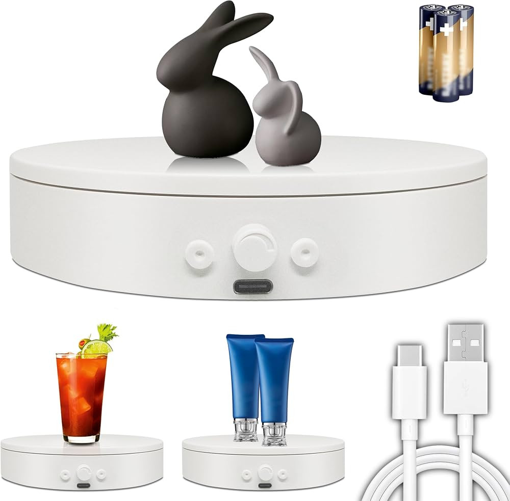 Motorized Rotating Display Stand for Epoxy Glitter tumbler, 360° Cup Turner Electric Turntable f... | Amazon (US)
