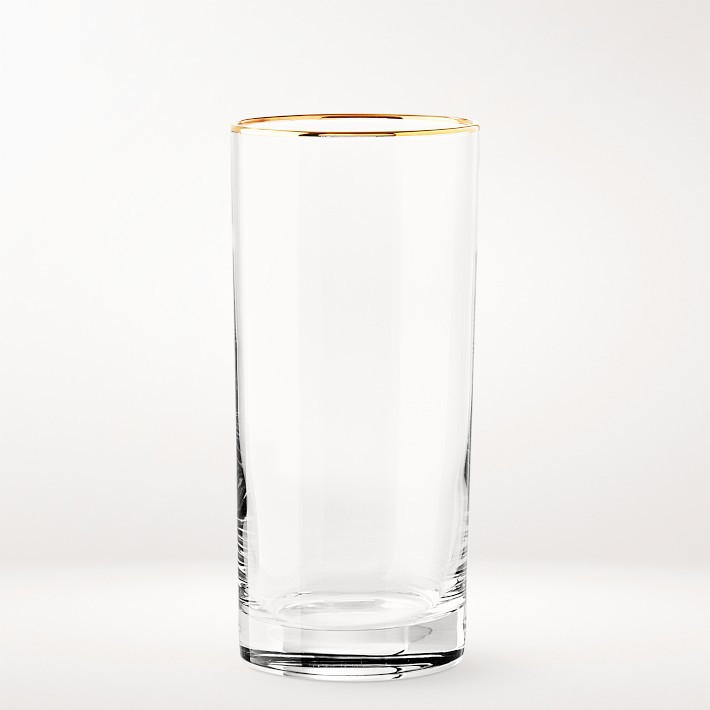 Gold Rim Highball Glasses, Set of 4 | Williams-Sonoma