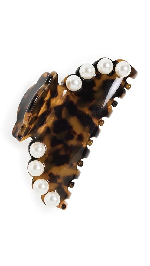 Lele Sadoughi Women's Medium Pearl Claw Clip, Tortoise, One Size | Amazon (US)