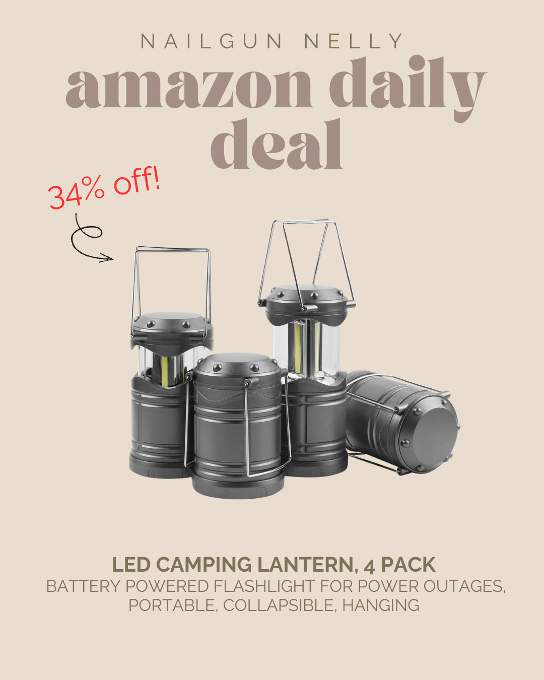 Amazon Daily Deal! - LED Camping Lanterns 

 #LTKHome #LTKSaleAlert #LTKTravel