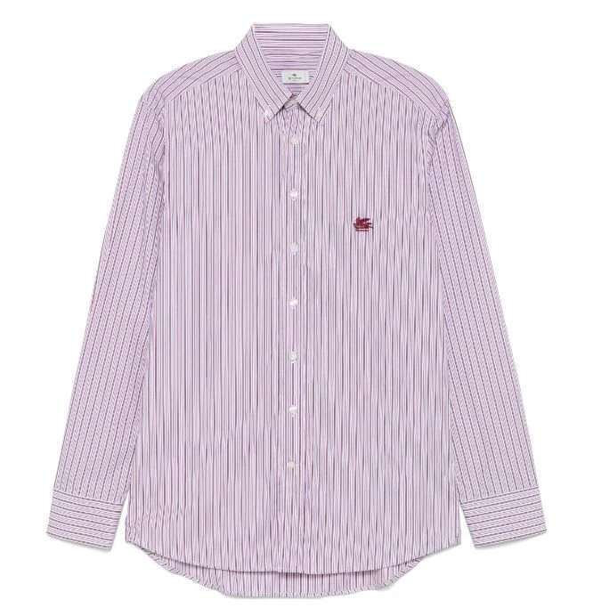 Etro Men's Pink Striped Button-Down Shirt | Size 42 | MRIB0004 Color 99TR549S8451 | LOZURI