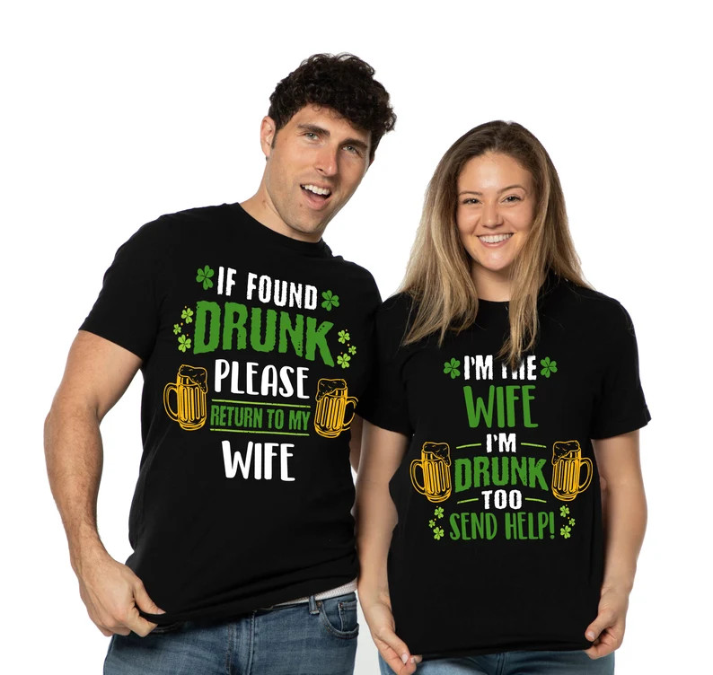 Funny St Patrick's Day T-Shirt for Him and Her Matching St Patricks Day Shirts for Couples Saint ... | Etsy (US)