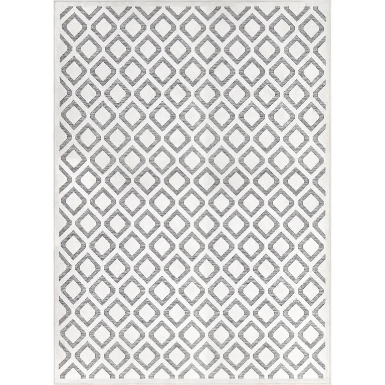 My Texas House Grapevine 9' X 13' Gray Geometric Outdoor Rug | Walmart (US)