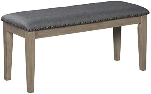 Signature Design by Ashley Dining Room Bench Upholstered Seat, Aldwin, Rustic Brown/Grey | Amazon (US)