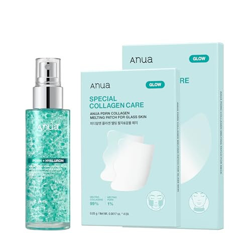 Anua PDRN Collagen Plumping & Firming Care Set, PDRN Salmon DNA Glow Serum Spray, Collagen Patch Neck & Facial Fine Line, Face Mist & Melting Duo for Perfect Home Care, Korean Skincare Set | Amazon (US)