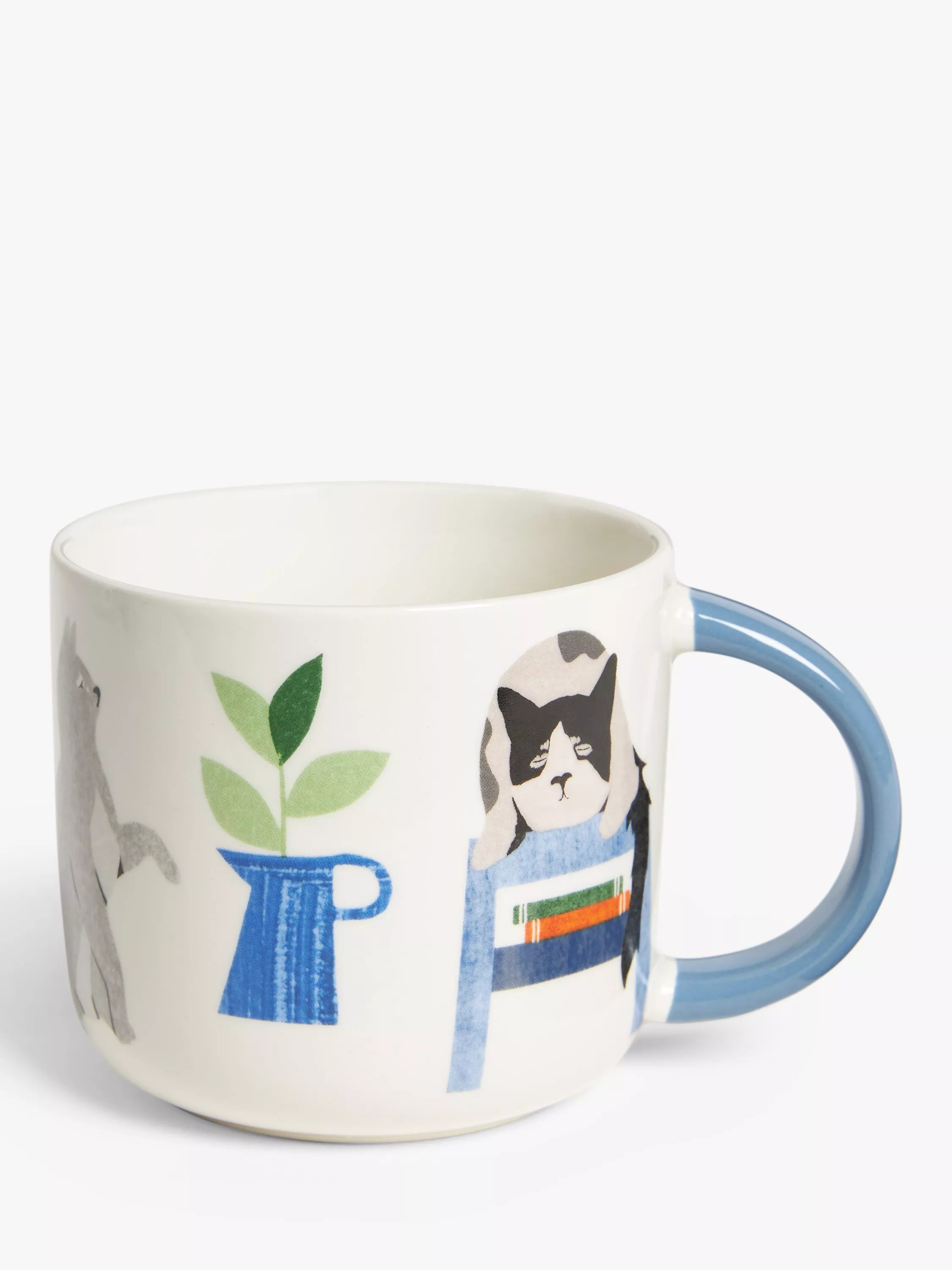 John LewisCats Stoneware Mug, 400ml, Multi | John Lewis (UK)