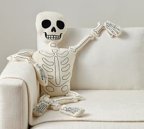 Mr. Bones Shaped Pillow | Pottery Barn (US)