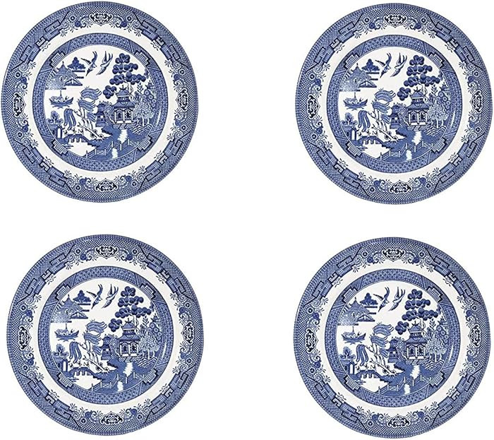 Churchill Blue Willow Dinner Plate 10", Set Of 4, Made In England | Amazon (US)