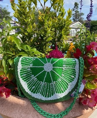 New America & Beyond Lime Crescent Beaded Shoulder Bag | eBay | eBay US