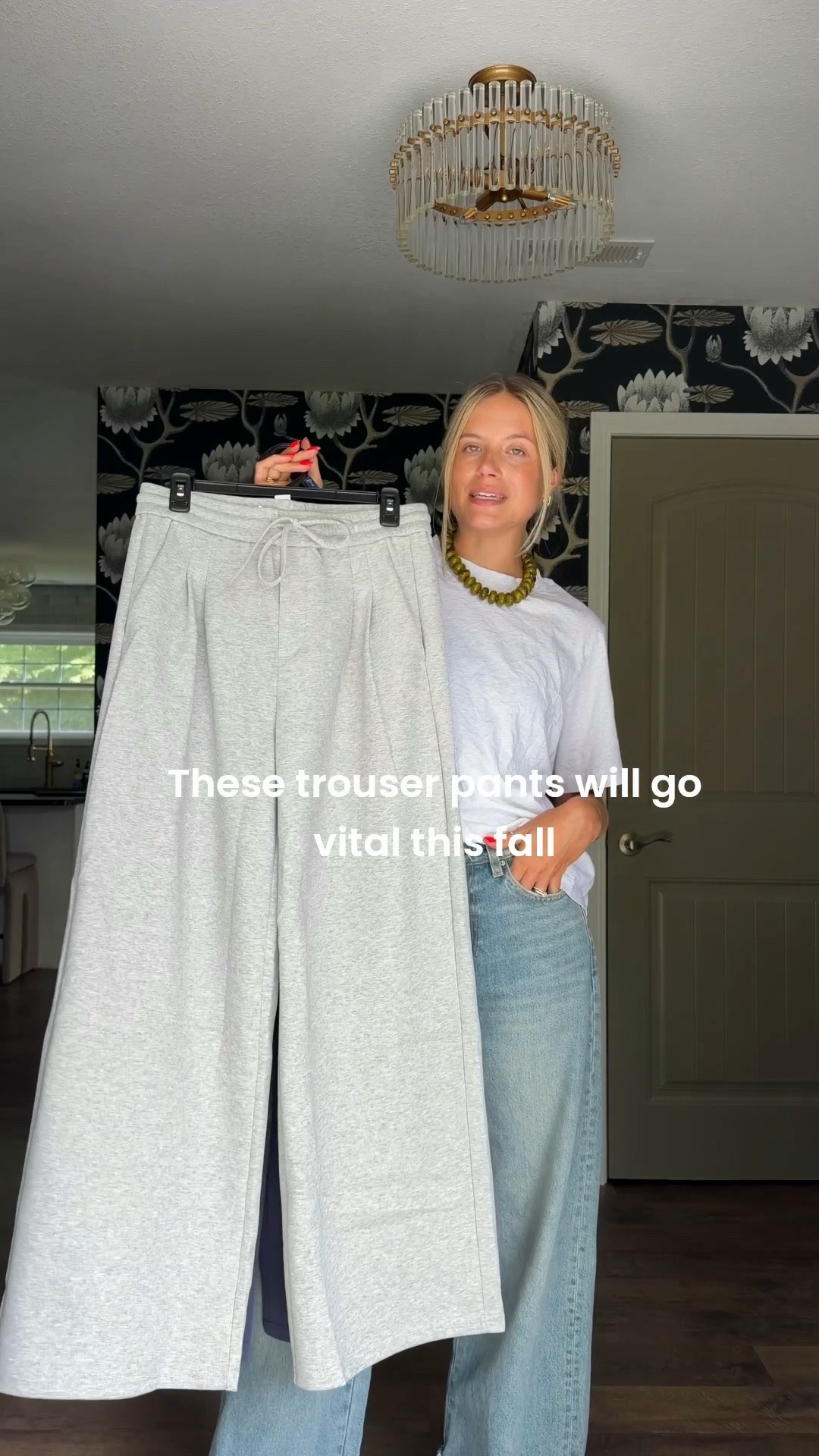These are too good— so much style potential here as we head into fall 👏🏼 Trouser details but feel like sweats. In my true size small! I’m 5’8 1/2 and a typical 26/4 in bottoms #amazon #pants #trouser #lounge